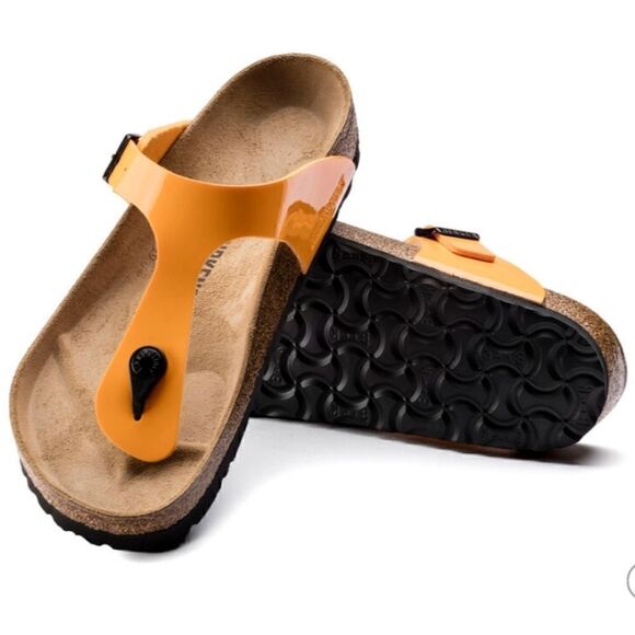 Birkenstock Gizeh Sandal Patent Marygold - Picture 2 of 8